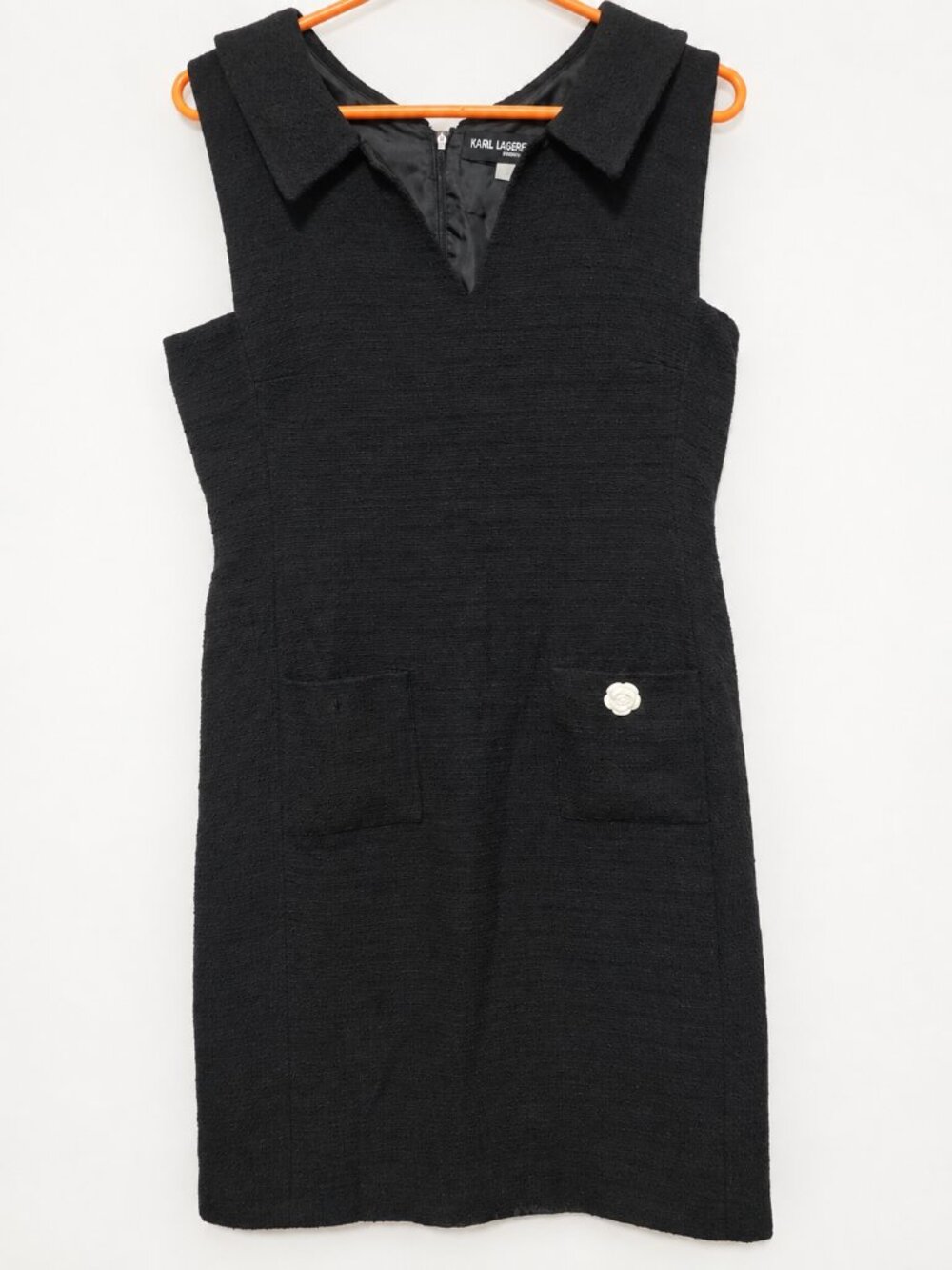 Karl Lagerfeld Paris Black Tweed Sheath Dress Size 8